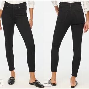 NWT J. Crew Factory Petite 9" mid-rise black skinny jean signature stretch‎ 30P
